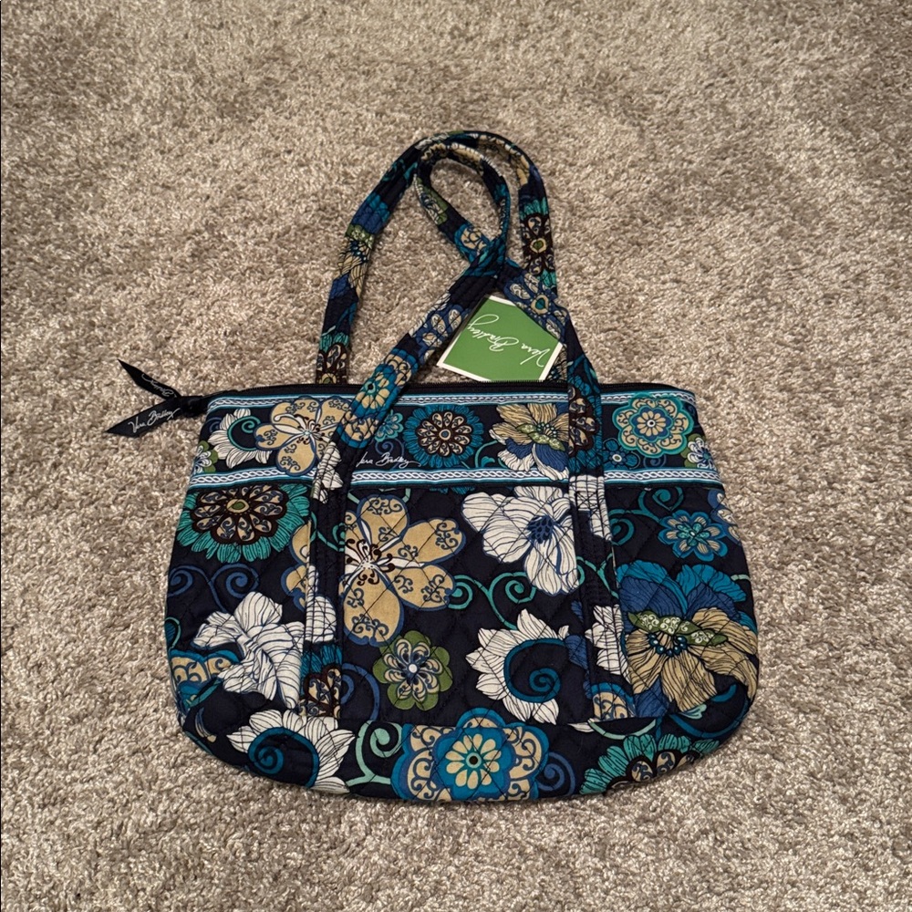 NWT Vera Bradley Mod Floral Blue Little Betsy Bag - Picture 2 of 5